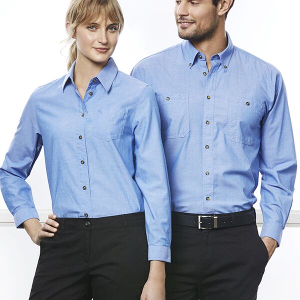 Mens Wrinle Free L/S Chambray Shirt Thumbnail