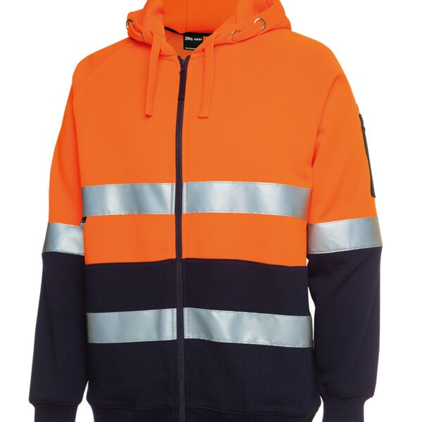Hi-Vis (D+N) Full Zip Fleecy Hoodie Thumbnail